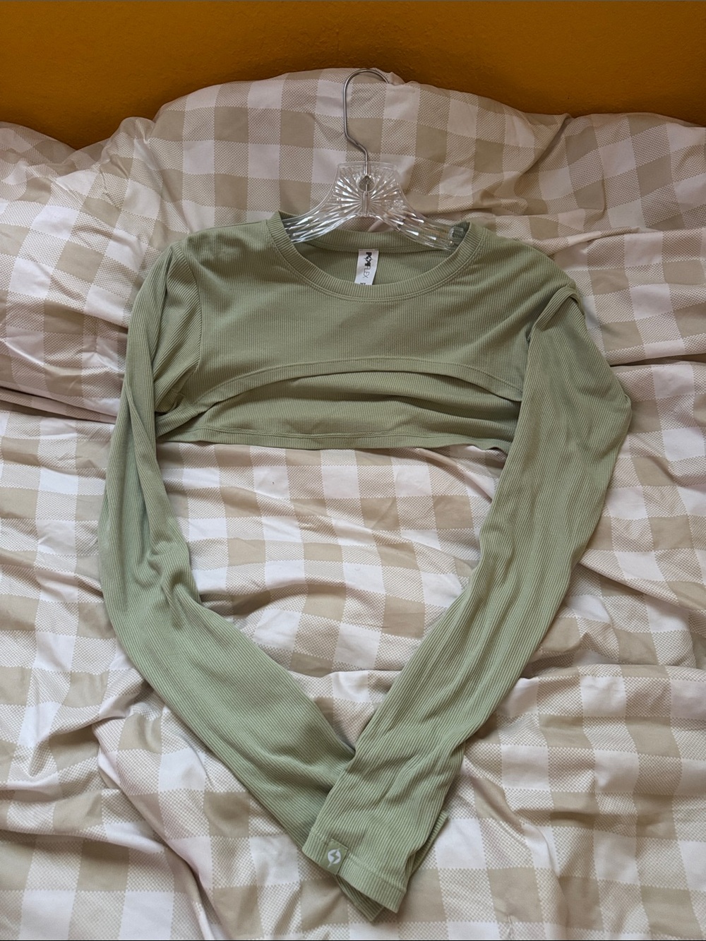 POFLEX Relevé Ribbed Shrug- Pistachio
